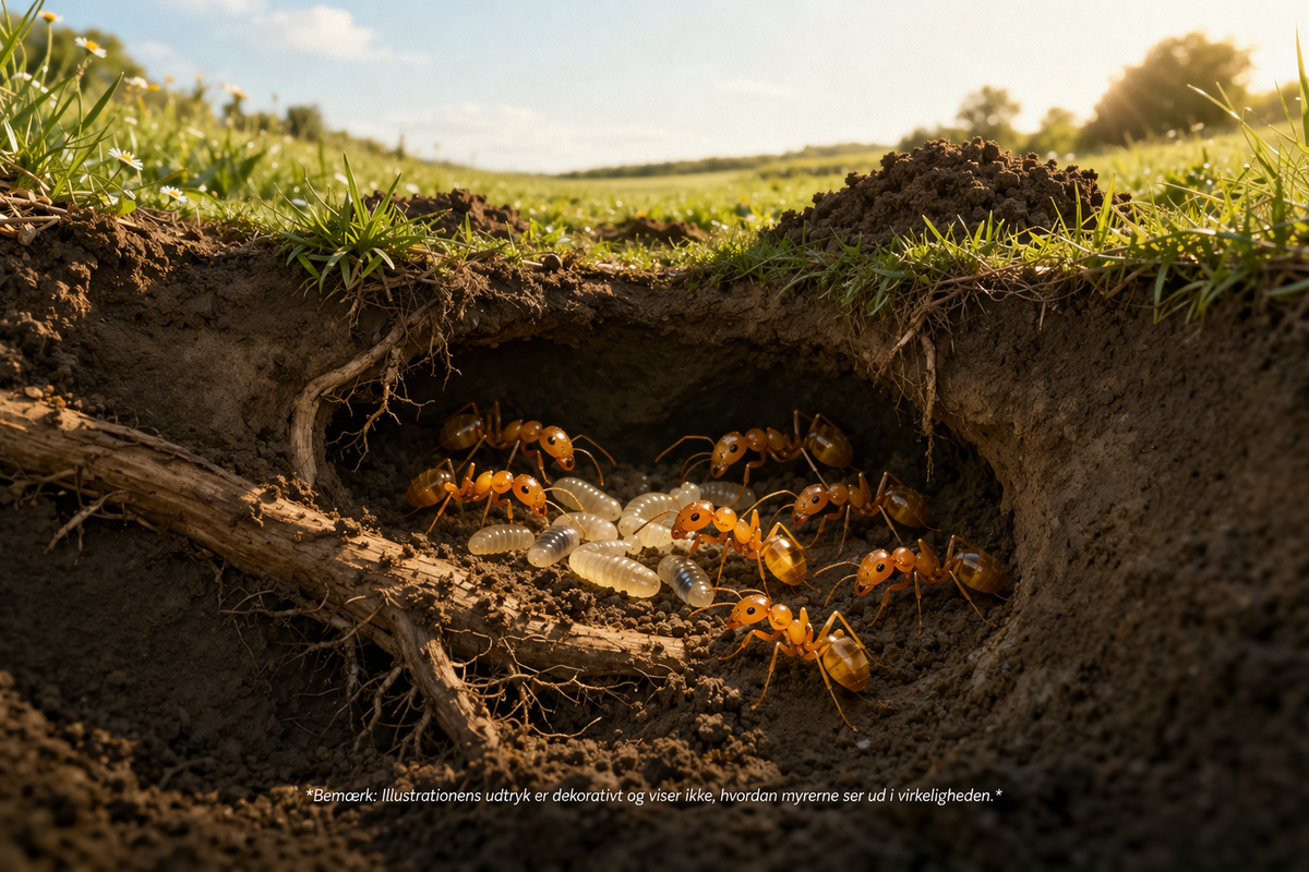 Lasius Flavus - Den gule engmyre
