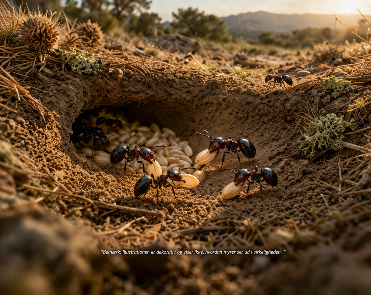 Messor Barbarus - Rød kornsamler myrer