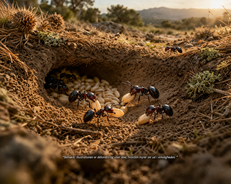Messor Barbarus - Rød kornsamler myrer